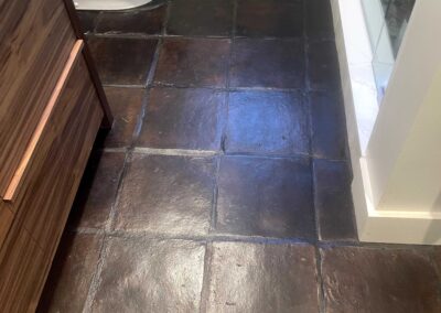 Saltillo tile floor in a New York residence