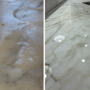 If your marble is dull, etched, or worn—or your natural stone has lost its finish—we restore it to a smooth, refined surface and protect it from future damage.