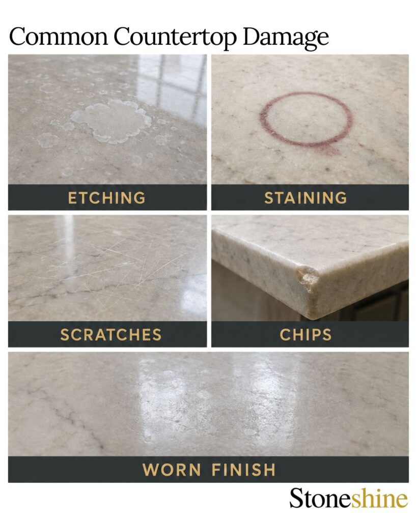 Countertop Damage Types NY NJ CT